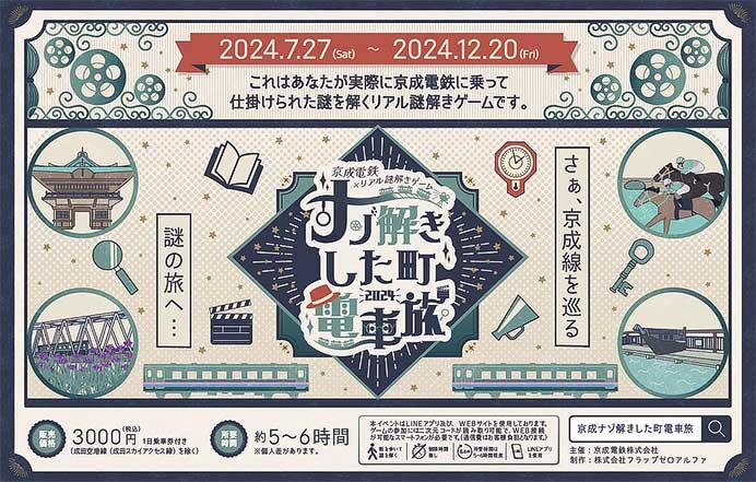 京成電鉄，「ナゾ解きした町電車旅2024」開催