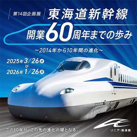 リニア・鉄道館で第14回企画展「東海道新幹線開業60周年までの歩み～2014年から10年間の進化～」開催