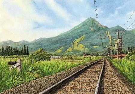 JR東日本,鉄道風景画家 松本忠 作品展「福島の鉄道風景」を開催