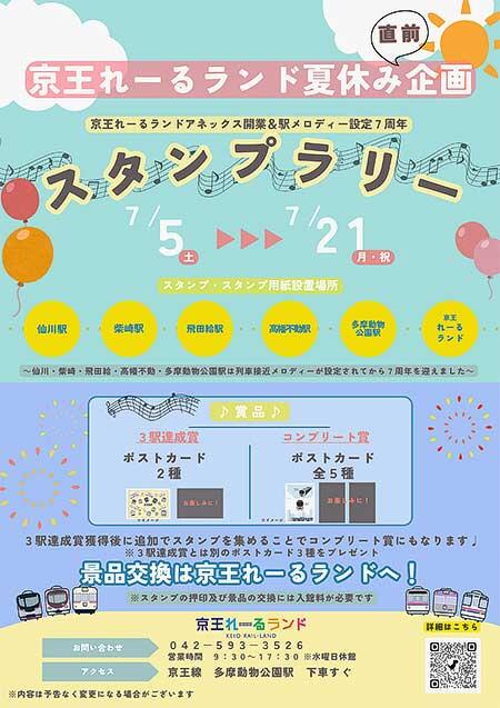 「京王れーるランドアネックス開業&駅メロディー設定7周年スタンプラリー」開催