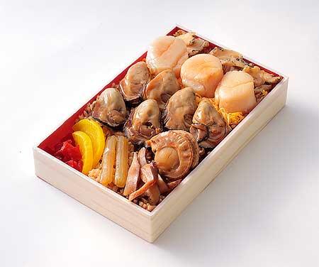 駅弁「特選牡蠣と貝づくし重」