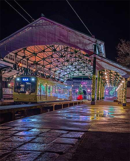 叡電，八瀬比叡山口駅で「Illumi-station」を開催