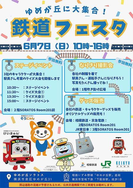 ゆめが丘ソラトスで「鉄道フェスタ」を開催