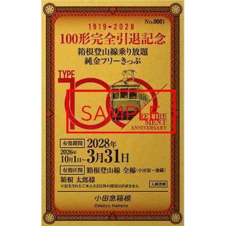 「箱根登山線乗り放題純金フリーきっぷ」