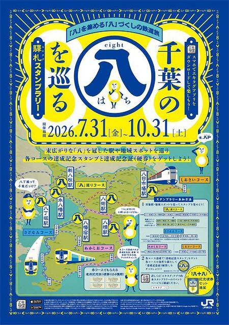 JR東日本，「千葉の『八』を巡る驛札スタンプラリー」を実施