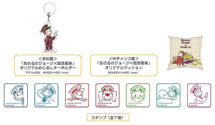 「おさるのジョージ×阪急電車」スタンプラリーを開催