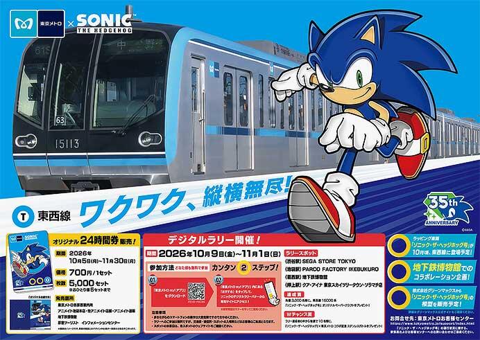 「東京メトロ×SEGA『ソニック・ザ・ヘッジホッグ』35周年記念企画」を実施