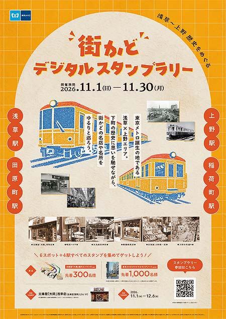東京メトロ,「街かどデジタルスタンプラリー」を開催
