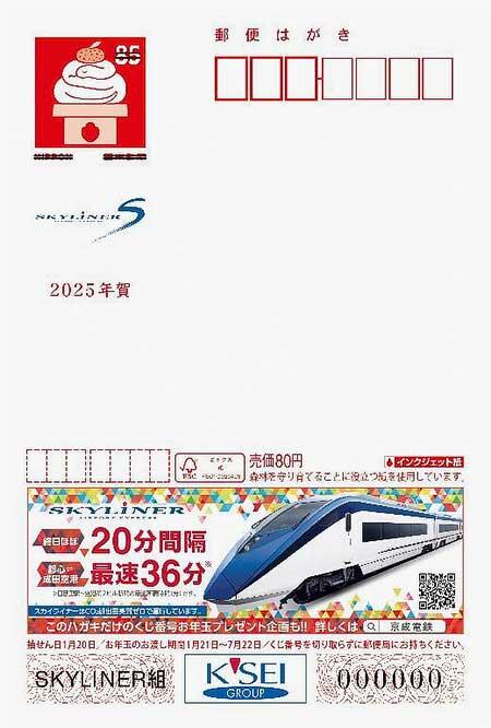 「広告付年賀はがき（エコー年賀はがき）【京成電鉄】」発売