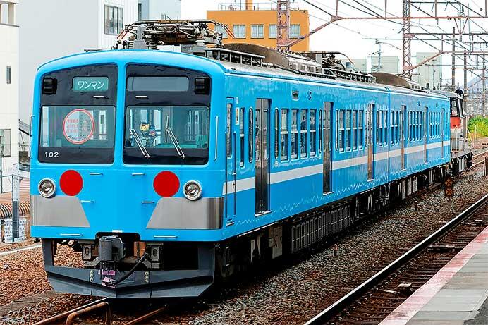 近江鉄道100形102編成が彦根まで甲種輸送される