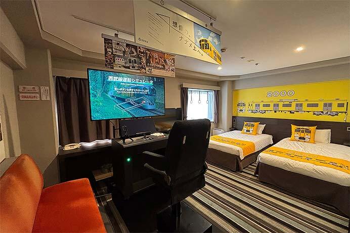 品川プリンスホテルの西武線運転シミュレータルーム