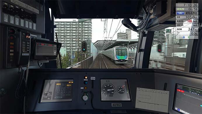 「JR東日本トレインシミュレータ（JR EAST Train Simulator）」西武鉄道編 DLC プレイ画面