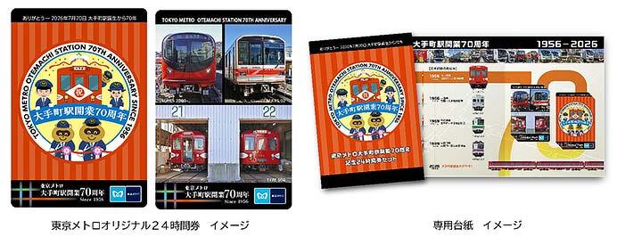 東京メトロ大手町駅開業70周年記念 オリジナル24時間券