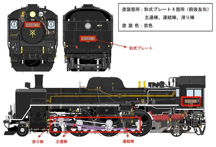 C57 180号機 塗装イメージ