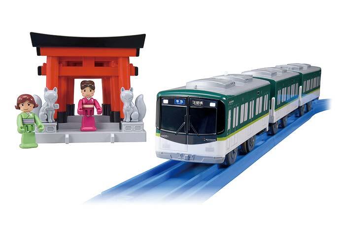 プラレール「ご当地車両シリーズ 京都 京阪電車10000系＆稲荷神社」