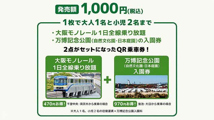 大阪モノレール，「万博鉄道まつり2026 with観光EXPO おでかけファミリーパス」を発売